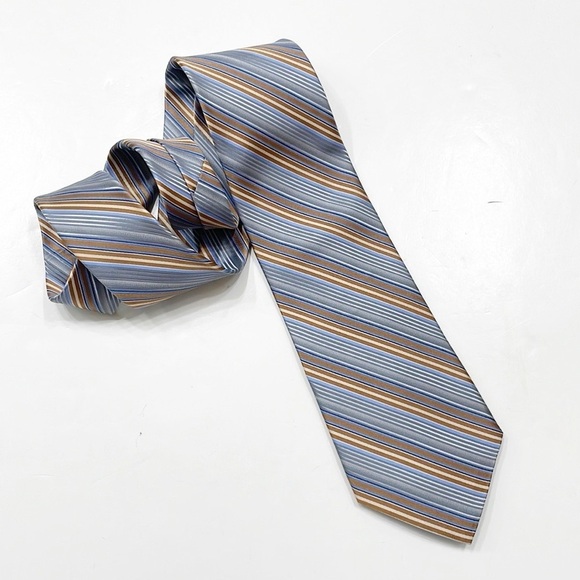 Nicole Miller striped 100% silk standard tie - Picture 1 of 4